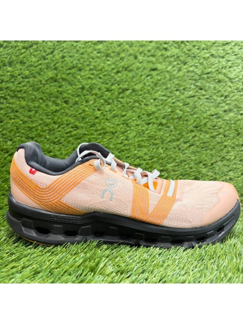 On Cloudgo Womens Size 9.5 Orange Black Athletic Running Walking Shoes Sneakers